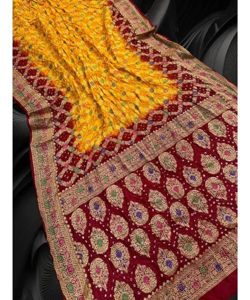 Bandhej pure silk sarees
