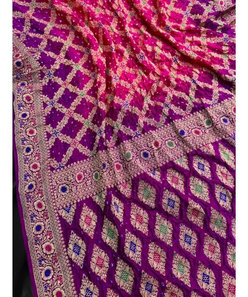Bandhej pure silk sarees