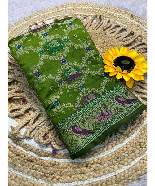 Bandhej Paithani Silk Saree