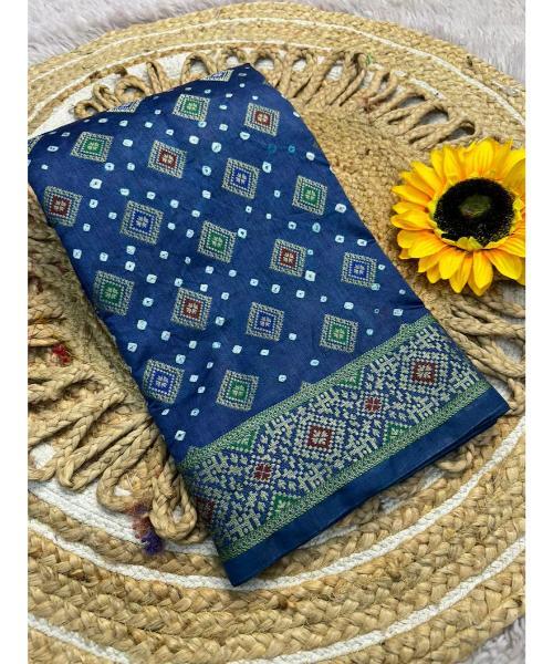 Bandhej Paithani Silk Saree