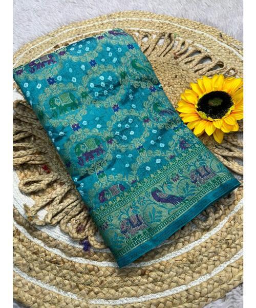 Bandhej Paithani Silk Saree