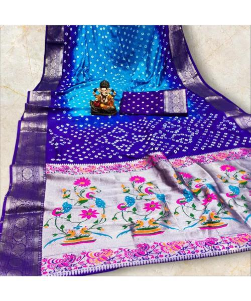 Pure Bandhej Silk Sarees