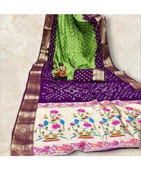 Pure Bandhej Silk Sarees