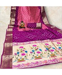 Pure Bandhej Silk Sarees