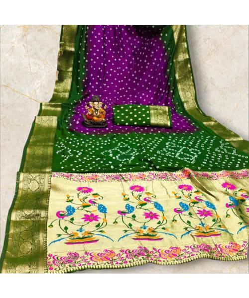 Pure Bandhej Silk Sarees