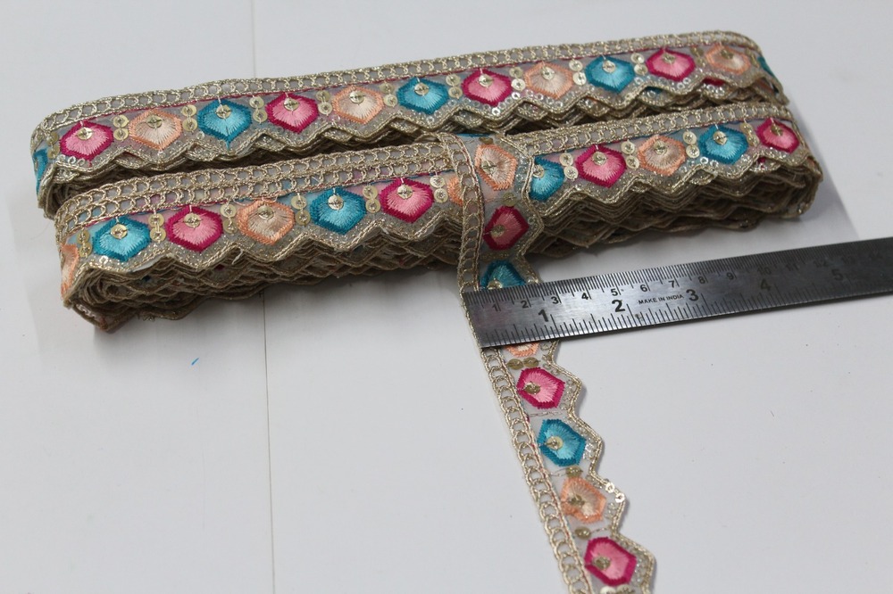 Multicolor Embroidery Lace