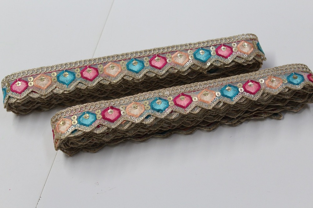 Multicolor Embroidery Lace