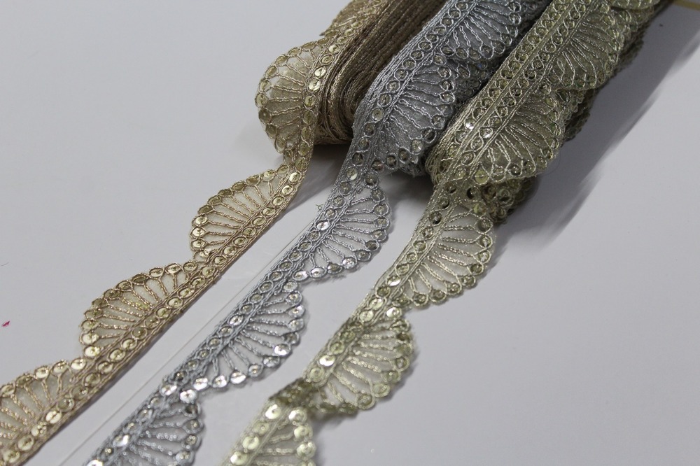 Zari ,Sequence Lace - Color: Golden Shade