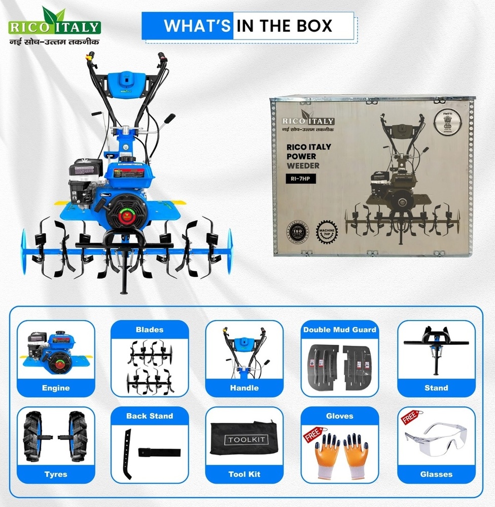 Rico Italy Power Tiller 7hp - Dimension (L*w*h): 80*100*140 Centimeter (Cm)