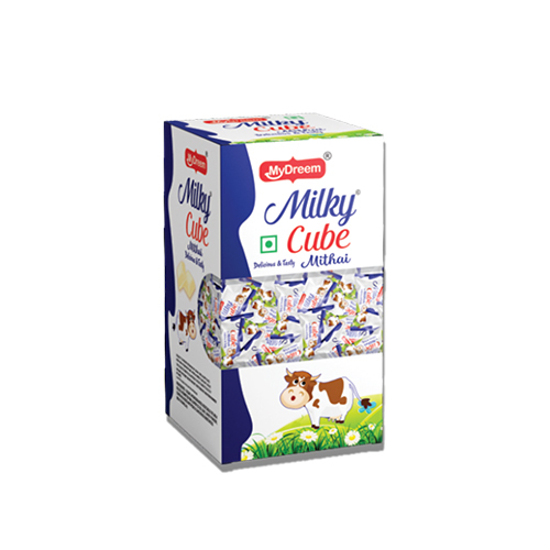 Milky Cube Mithai - Eggless, Solid Pieces | Irresistible Milky Flavor, Smooth Texture, Available in 50 gm, 100 gm, 200 gm, 500 gm Pack Sizes