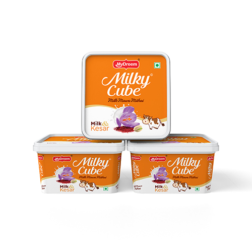 Milky Cube Milk Mawa Mithai Milk And Kesar)