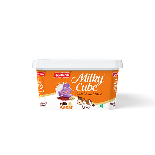 Milky Cube Milk Mawa Mithai Milk And Kesar)