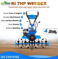 Power Tiller 7hp Petrol With Plough Attachment