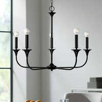 Matte Black Finish Chandelier