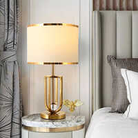 Gold Luster Glass Dome Table Lamp