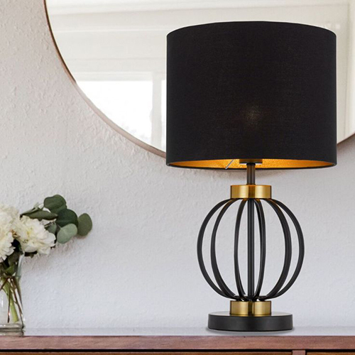 Matte Black Finish Table Lamp