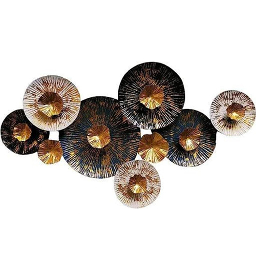 Iron Gold Finish Wall Art - Color: Multicolor