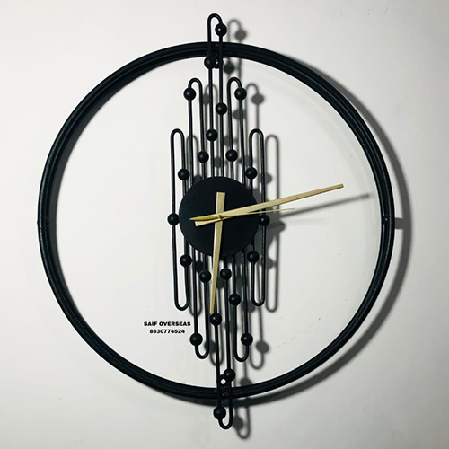 Matte Black Finish Wall Clock