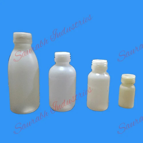 Dry Syrup Bottles - High-Quality Plastic, White Color, Matte Surface Finish | Screw Cap Sealing, Water-Resistant Design for Pharmaceutical Use