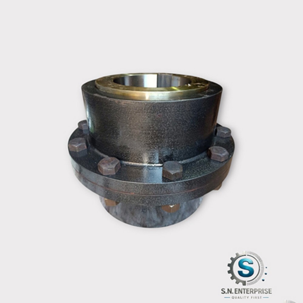 Gear Coupling - Mild Steel, Standard Size, Round Shape, Black Finish | Durable, Corrosion-Resistant, Polished Surface for Industrial Efficiency