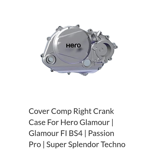 Cover Complete Right Crank Case For Hero Glamour