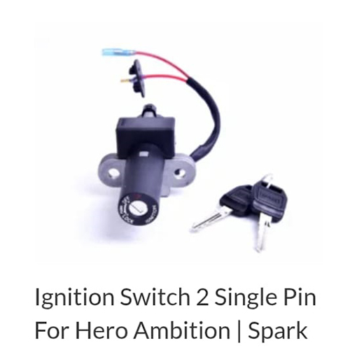 Ignition Switch 2 Single Pin For Hero Ambition