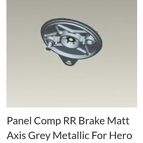 Panel Complete RR Brake Matt Axis Grey Metallic For Hero Achiever