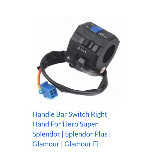Right Hand Handle Bar Switch For Hero Super Splendor
