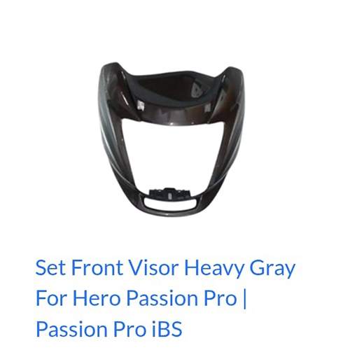 Grey Heavy Front Visor Set For Hero Passion Pro