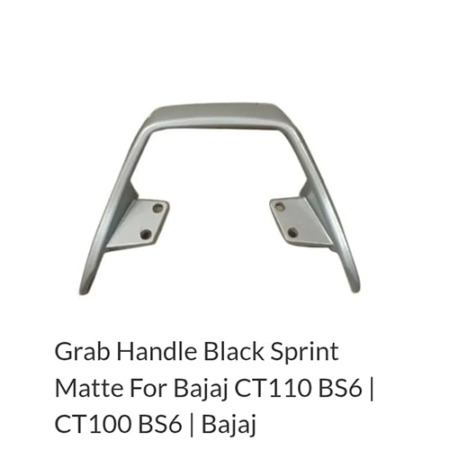 Black Sprint Matte Grab Handle For Bajaj CT110