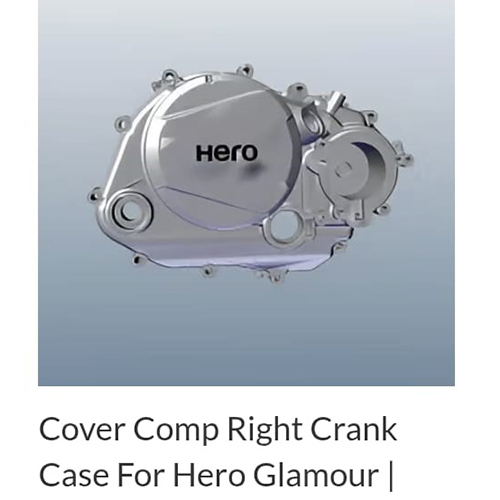 Cover Complete Right Crank Case For Hero Glamour