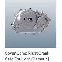Cover Complete Right Crank Case For Hero Glamour - Steel Material, Coated Finish, Available In Various Colors | Durable Performance, Enhances Aesthetics