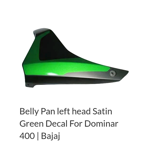 Belly Pan Left Head Satin Green Decal For Dominar 400