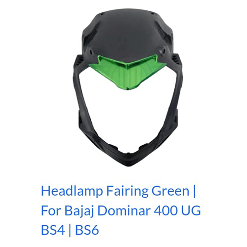 Green Head Lamp Fairing For Bajaj