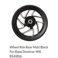 Matt Black Rear Wheel Rim For Bajaj Dominar 400 - Color: Various Available