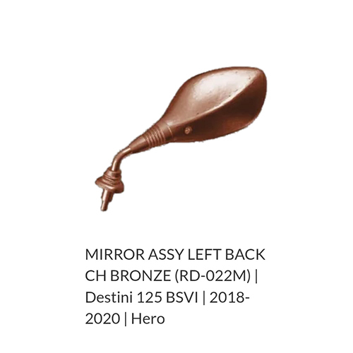 Left Back Ch Bronze Mirror Assembly