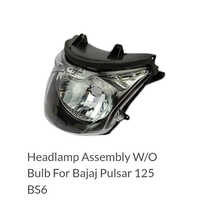 Headlamp Assembly Without Bulb For Bajaj Pulsar 125 Bs6 - Body Material: Plastic / Glass