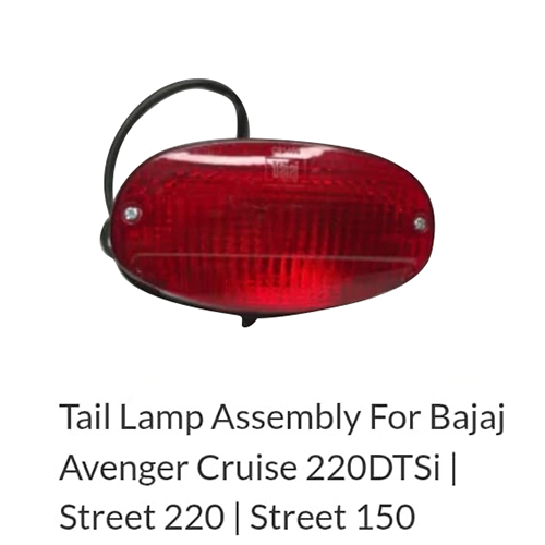 Tail Lamp Assembly For Bajaj Avenger