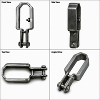 9x9 1-2 Hot Dip Clamps - Color: Silver