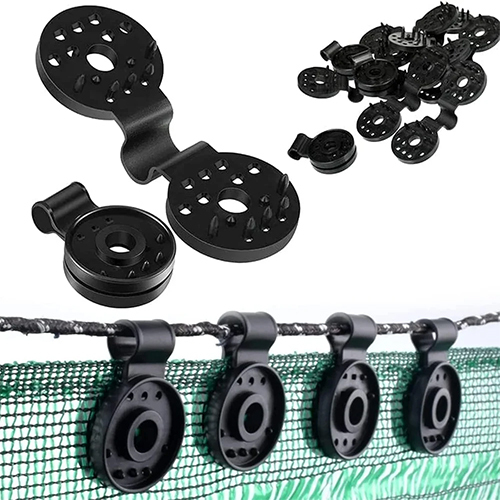 Round Shade Net Clip - Color: Black