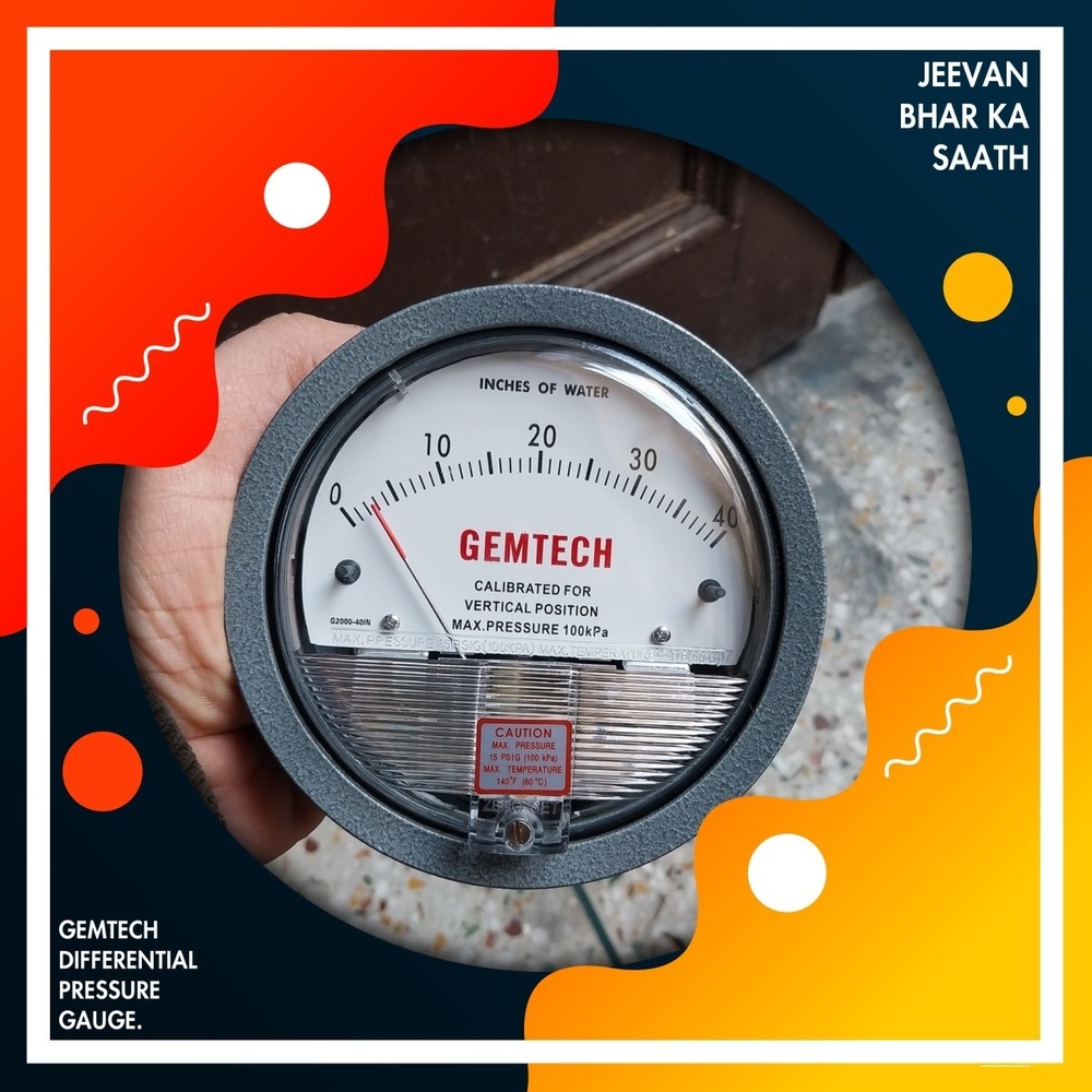 GEMTECH Differential Pressure Gauge Supplier From Nanded Maharashtra