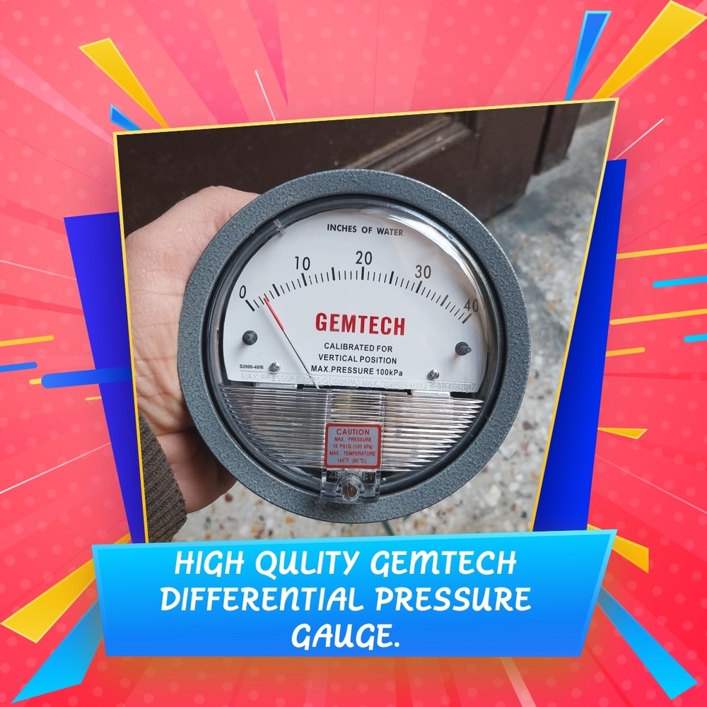 GEMTECH Differential Pressure Gauge Supplier From Nanded Maharashtra