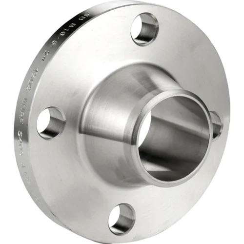 Stainless Steel Weld Neck Flange - Color: Silver
