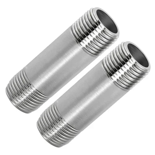 Stainless Steel 304 Barrel Nipple - Color: Silver