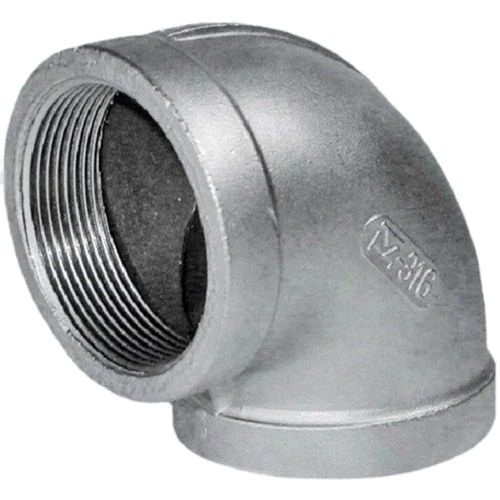 Stainless Steel Elbow Fitting - Color: Silver