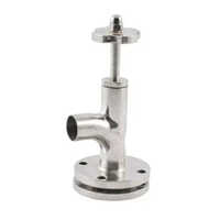 Stainless Steel Angular Valve - 1 Inch Port Size | Silver Finish, Medium Pressure, Single-way Design For Efficient Industrial Flow Control