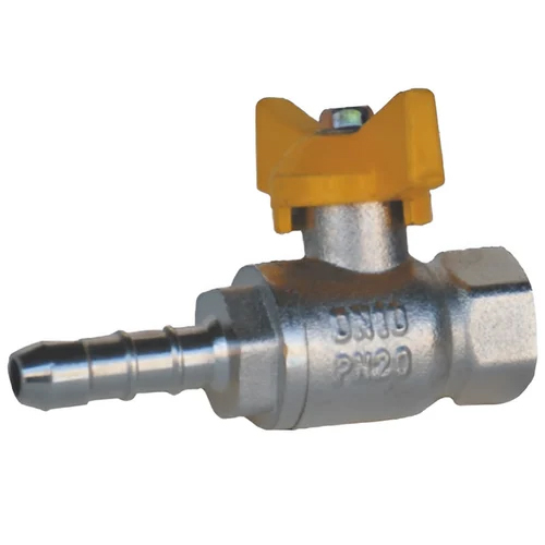 Quarter Turn Ball Nozzle Valve - Color: Silver