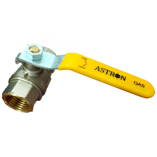 En 331 Ball Valve - Color: Silver & Yellow