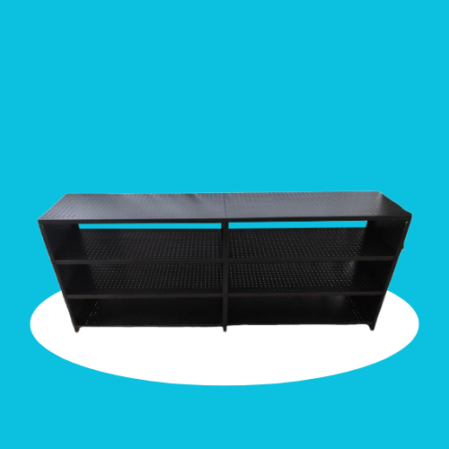 Vegetable Racks - 7 Foot Mild Steel Design | 100 Kg Capacity, Corrosion Resistant Finish
