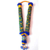 Peacock Feather Mala - Color: Multicolor